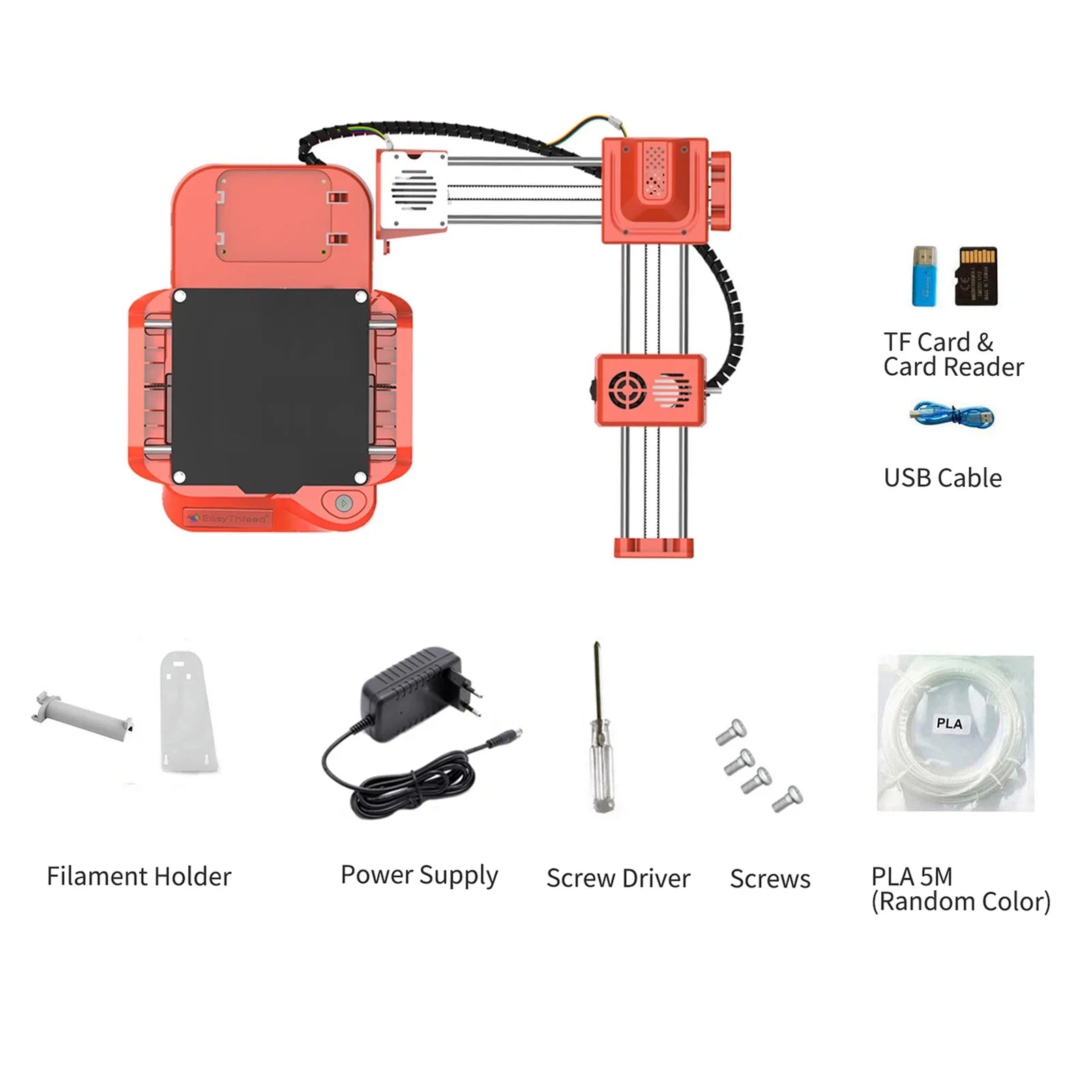 3D Printer, No Size No Heated Bed, One-Key Operation, Perfect for Kids and Education