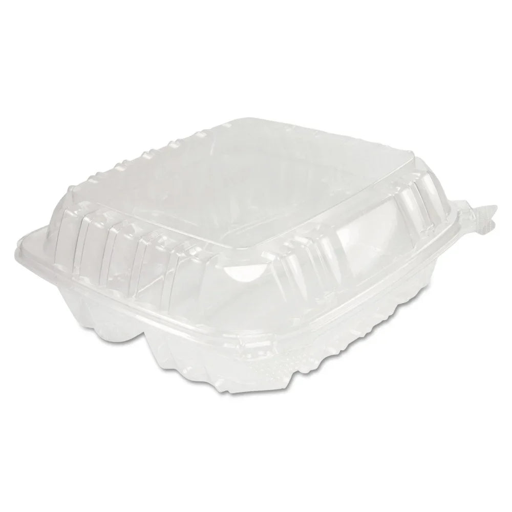 Dart ClearSeal Hinged-Lid Plastic Containers 8 1/4 x 3 x 8 1/4 Clear 125/ 2 /