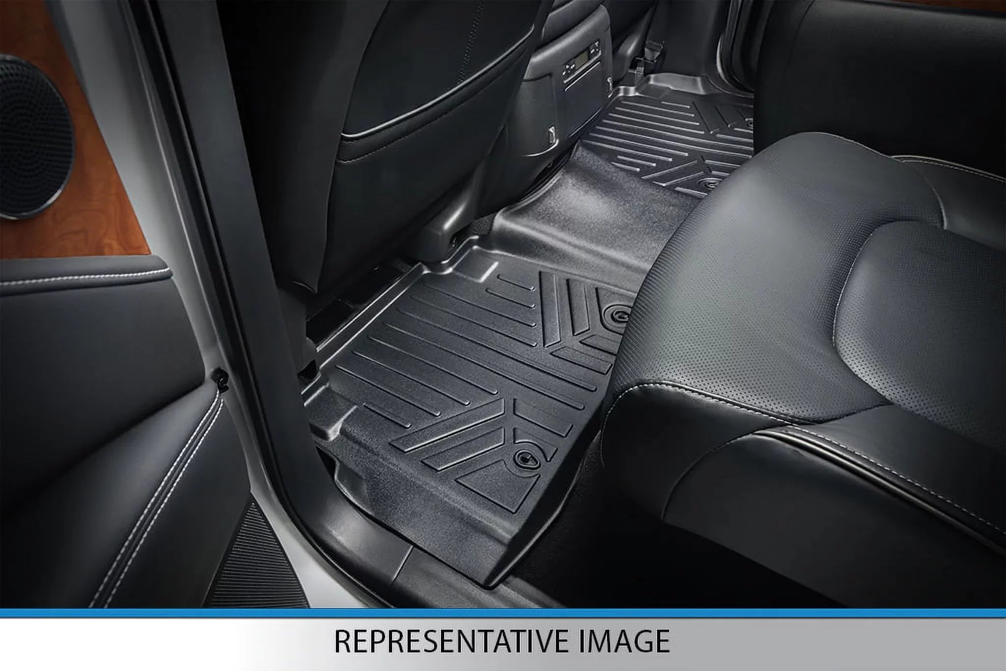 Smartliner All Weather Floor Mats 3 Rows Black Set for 2017-21 Chrysler Pacifica