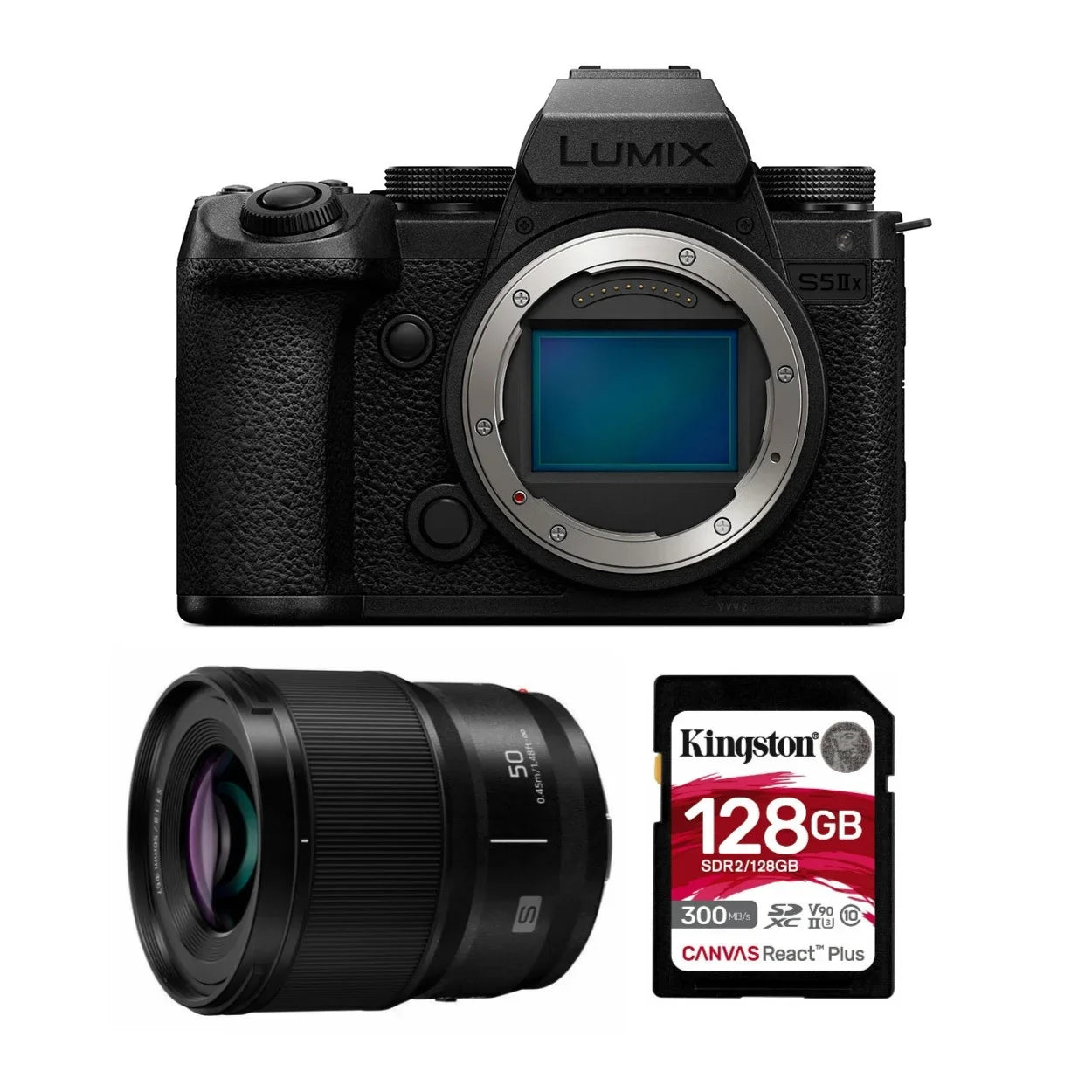 Panasonic Lumix   24.2MP Full Frame Mirrorless Camera with Phase Hybrid  with Panasonic   50mm f/1.8 Lens