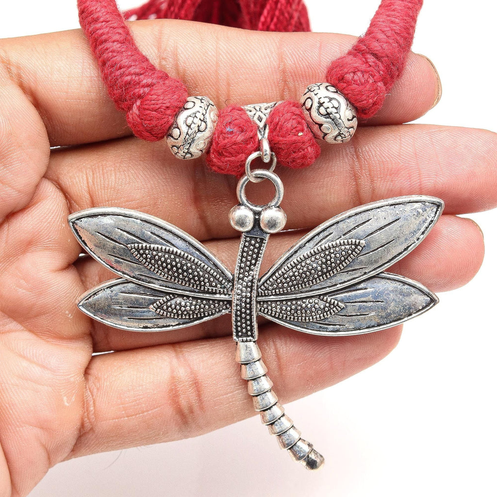Mother's Day 925 Silver Buterfly Macrame Thred 925 Silver Jewelry Necklace 20 in