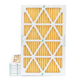 6 Pack of 10x20x1  11 Pleated Air Filters by Glasfloss. Actual Size: 9-1/2 x 19-1/2 x 7/8