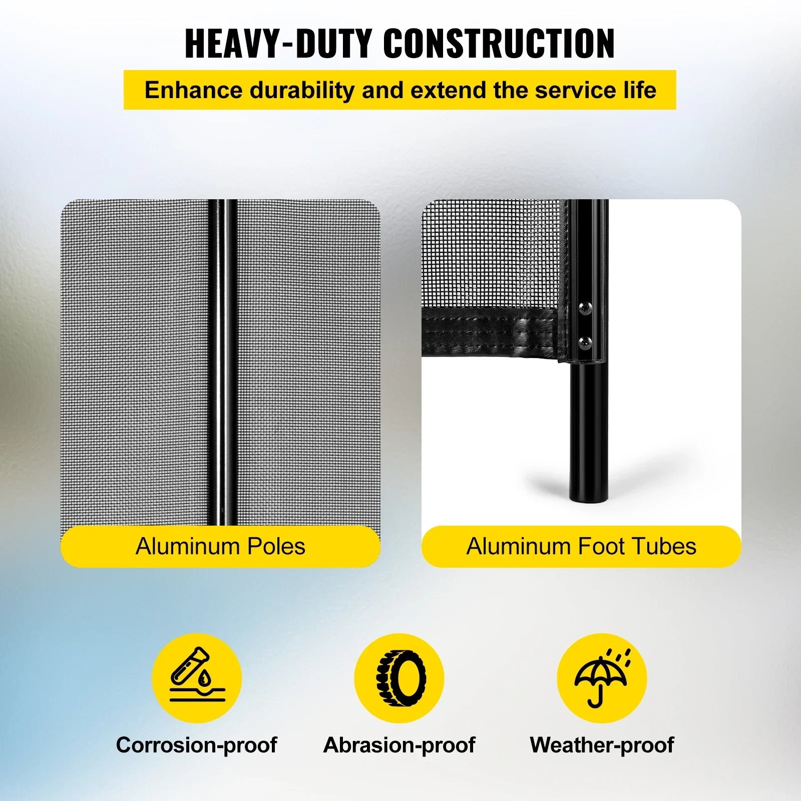 Pool Fencing Mesh, 4 x 12 ft Swimming Pool Fence, 1000D  Fabric Removable Pool Fence with Aluminum Poles and Foot Tubes, Breathable Pool Fences for Inground Pools for Security and Privacy