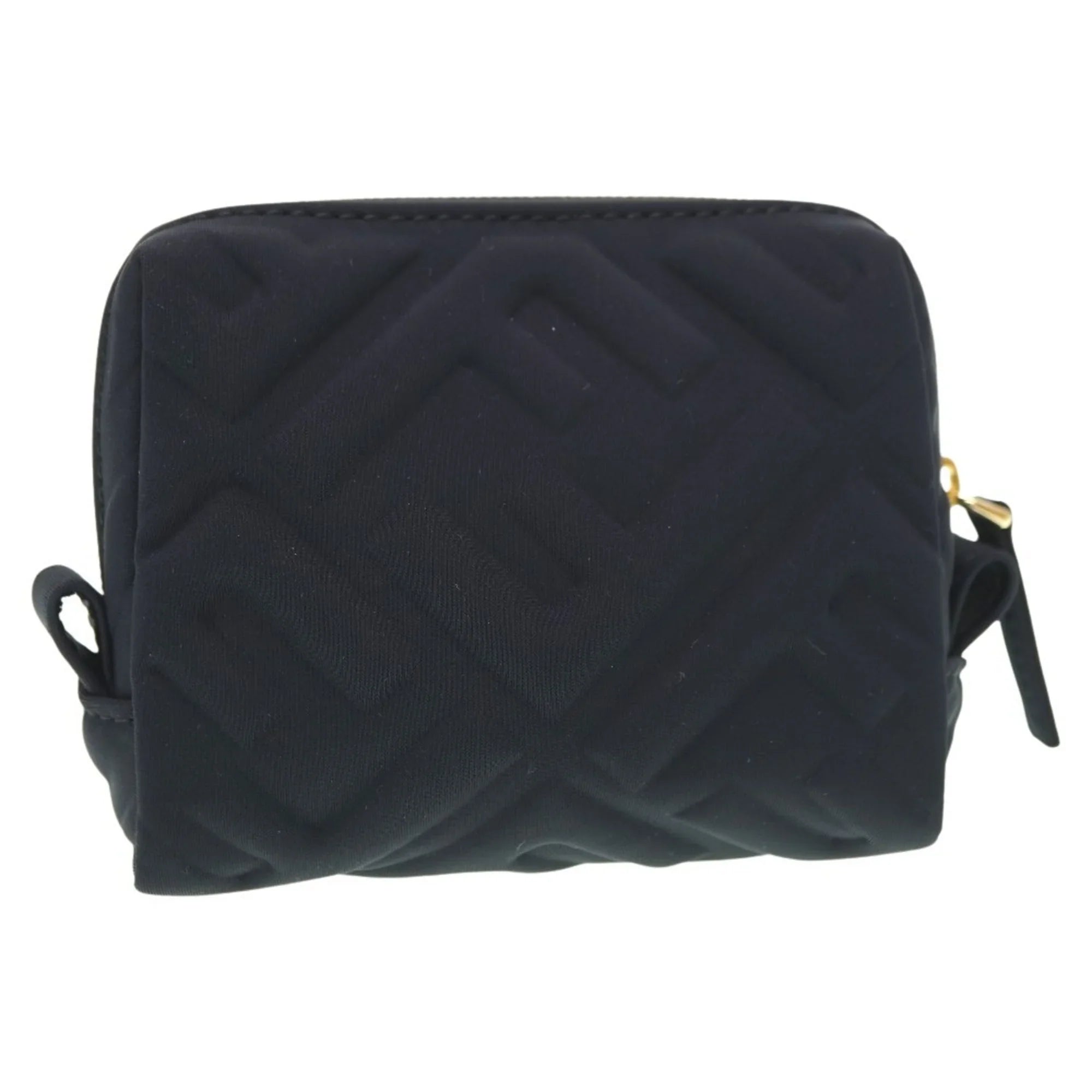 Pre-Owned Fendi Makeup Pouch 8N0179 Nylon Black 0061FENDI 6A0061ZE5 (Like New)