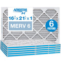 Aerostar 16 3/8 x 21 1/2 x 1  6 Pleated Air Filter,  Furnace Air Filter, 6 Pack