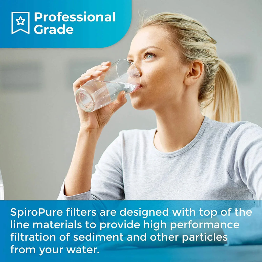 SpiroPure -- 10x4.5 25 Micron String-Wound Polypropylene Water Filter Cartridge  355216-43 - (Case of 8)