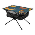 Cartoon Dachshund Dogs Camping Folding Table Portable Beach Table with Storage Bag Compact Picnic Table for Outdoor Travel Fishing