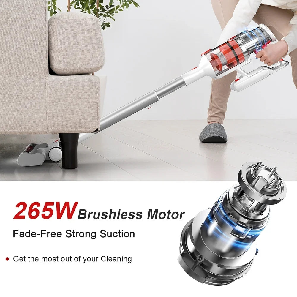 Wnkim Cordless Vacuum Cleaner, 28kPa Power Suction Lightweight Stick Vacuum with Smart  Display, Up to 50 Runtime, 8 in 1 Handheld Vacuum for Pet Hair Hard Floor Carpet Home,