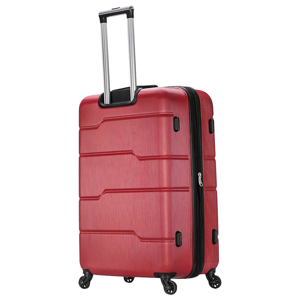 Plastic 4-Wheel Spinner Luggage Red (-)