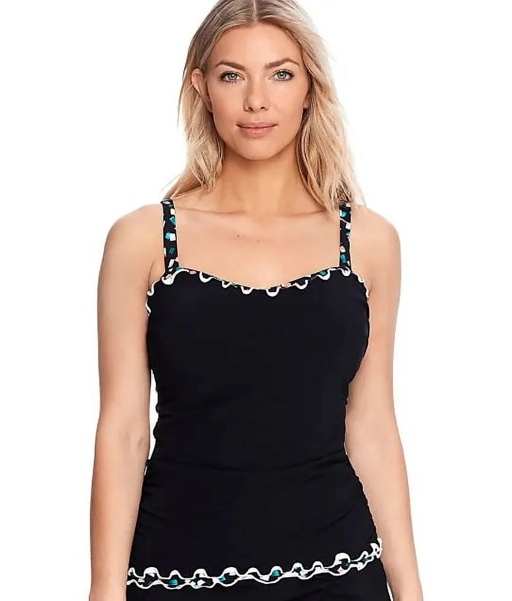 Profile by Gottex  Gin Fizz Underwire Tankini Swim Top,  34F,  34E