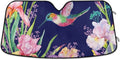 Bestwell Hummingbird Flower Front Windshield Sun Shade Folding Sun Shield Shade,Blocks  Ray to Keep Your Vehicle Cool Sun Visor Protector for Fits Car  Truck,55 x 27.6 Inch