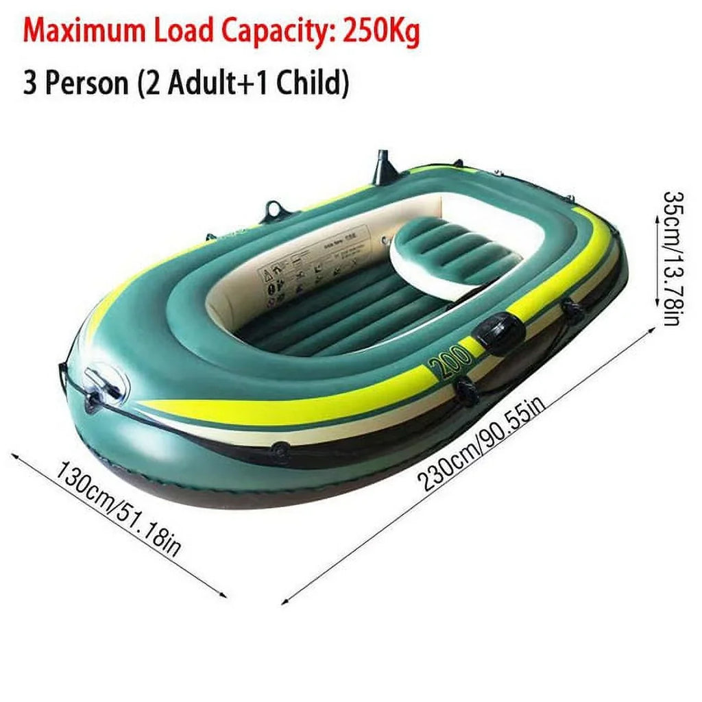 Eastbuy Green  Inflatable Two/Three Person Rowing Air Boat Fishing Drifting Diving Tool