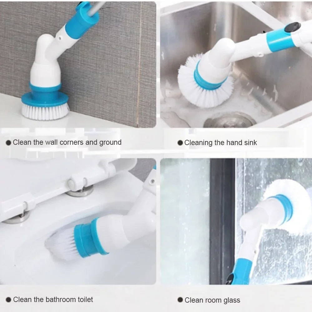 Electric Spin Scrubber Cordless Power Cleaning Brush Shower Scrubber for Bathroom Floor