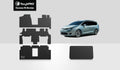 ToughPRO - Full Set with Cargo Mats Compatible with  Grand Caravan - All Weather Heavy Duty (Made in ) - Black Rubber - 2014