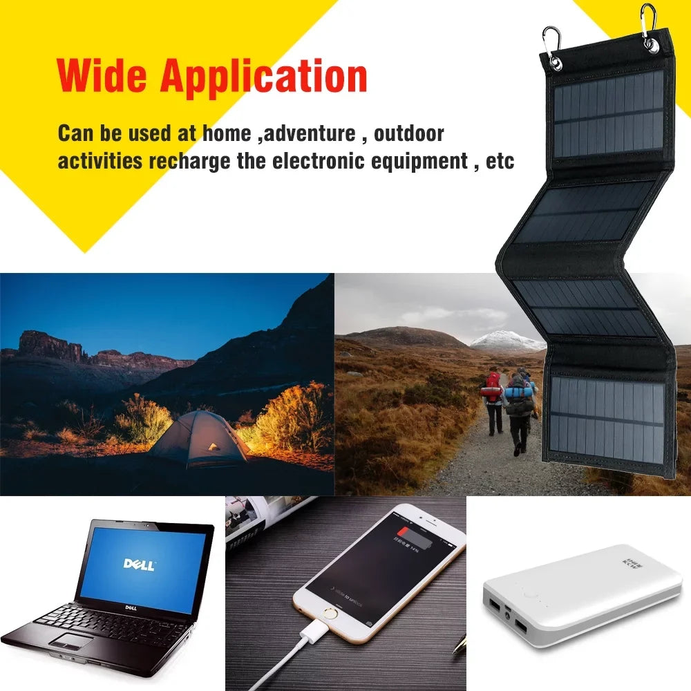 80W Outdoor Foldable  Solar Panel Power Bank for Camping Hiking