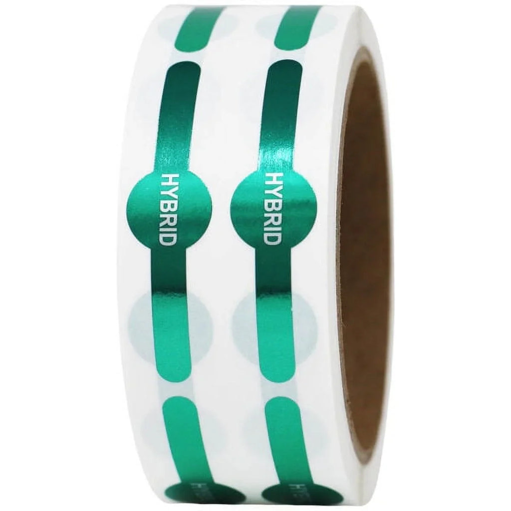 Metallic Green Pre-Roll Safety Tamper Vial Tube Labels | 0.6 x 2.5" - 500 Pack | InStockLabels.com