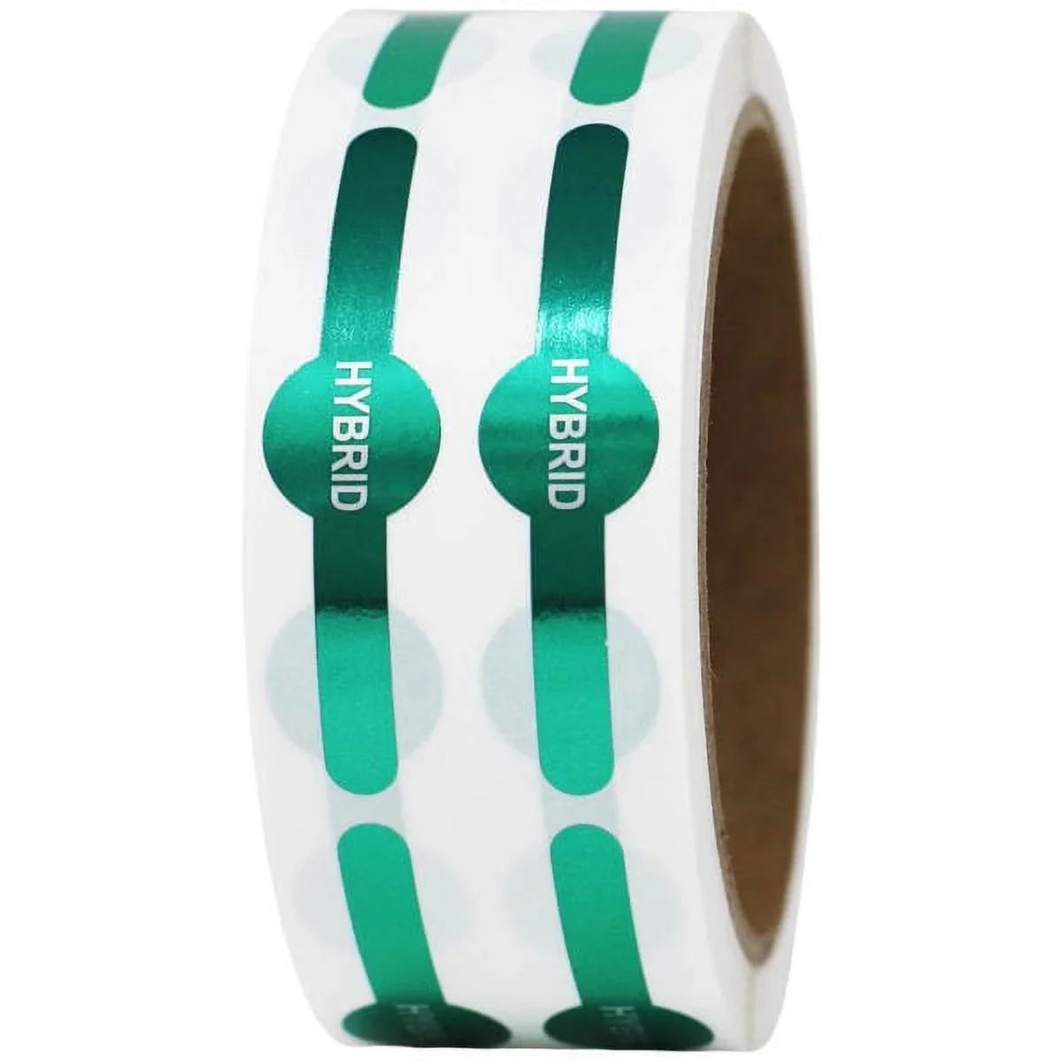 Metallic Green Pre-Roll Safety Tamper Vial Tube Labels | 0.6 x 2.5" - 500 Pack | InStockLabels.com