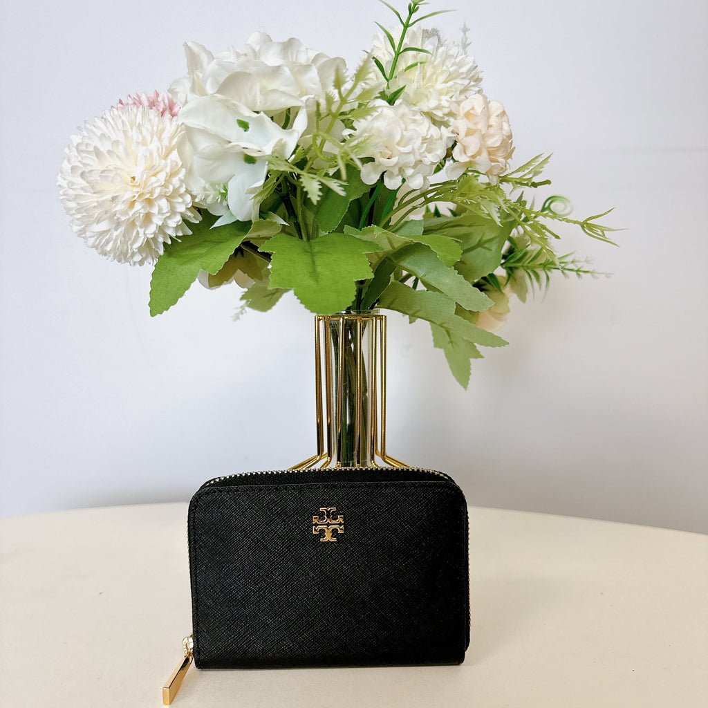 Tory Burch 52903 Emerson Zip Coin Case Wallet  Black