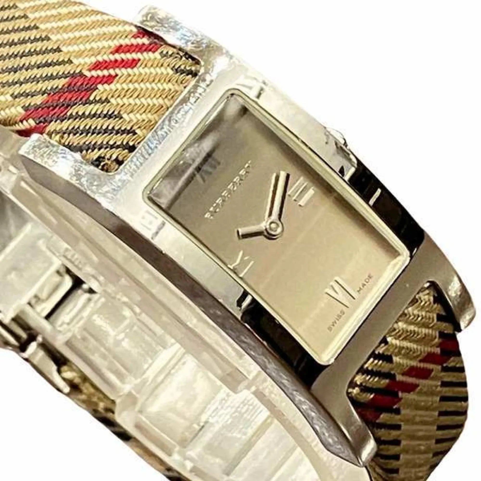 Pre-Owned Burberry  Quartz Check Square Watch Women's (Good)