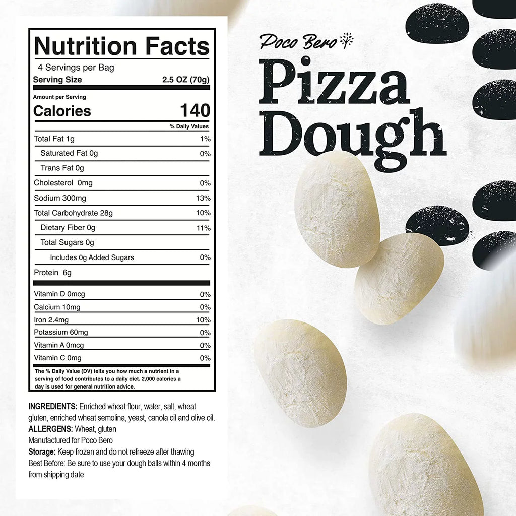 Pizza Dough – 20 x 10 oz Frozen Pizza Dough Balls – Perfect Pizza Oven Accessories for 12-inch Pizzas – Fresh  Style Pizza – Works in Pizza Oven and Conventional Oven