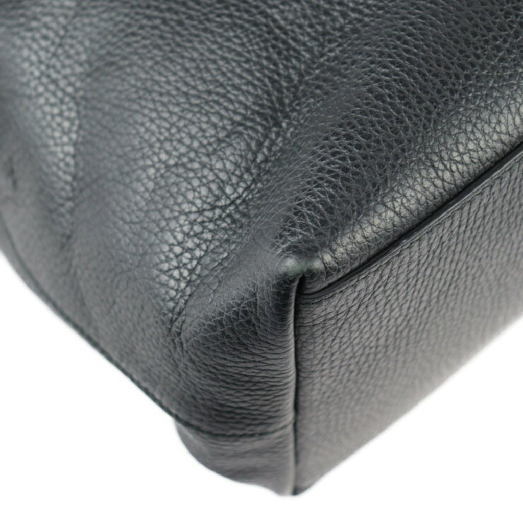 Pre-Owned  Gucci Interlocking  Handbag 449651 Leather Black Gold Hardware 2WAY Tote Bag Shoulder (Good)