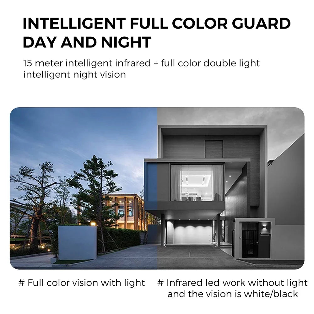 Htovila Outdoor WiFi  Camera, 2MP Wireless WiFi  Camera Home System with 360° View, Color Night Vision, 2-Way Audio, Motion Detection, Activity Alert, Remote Access,  Waterproof