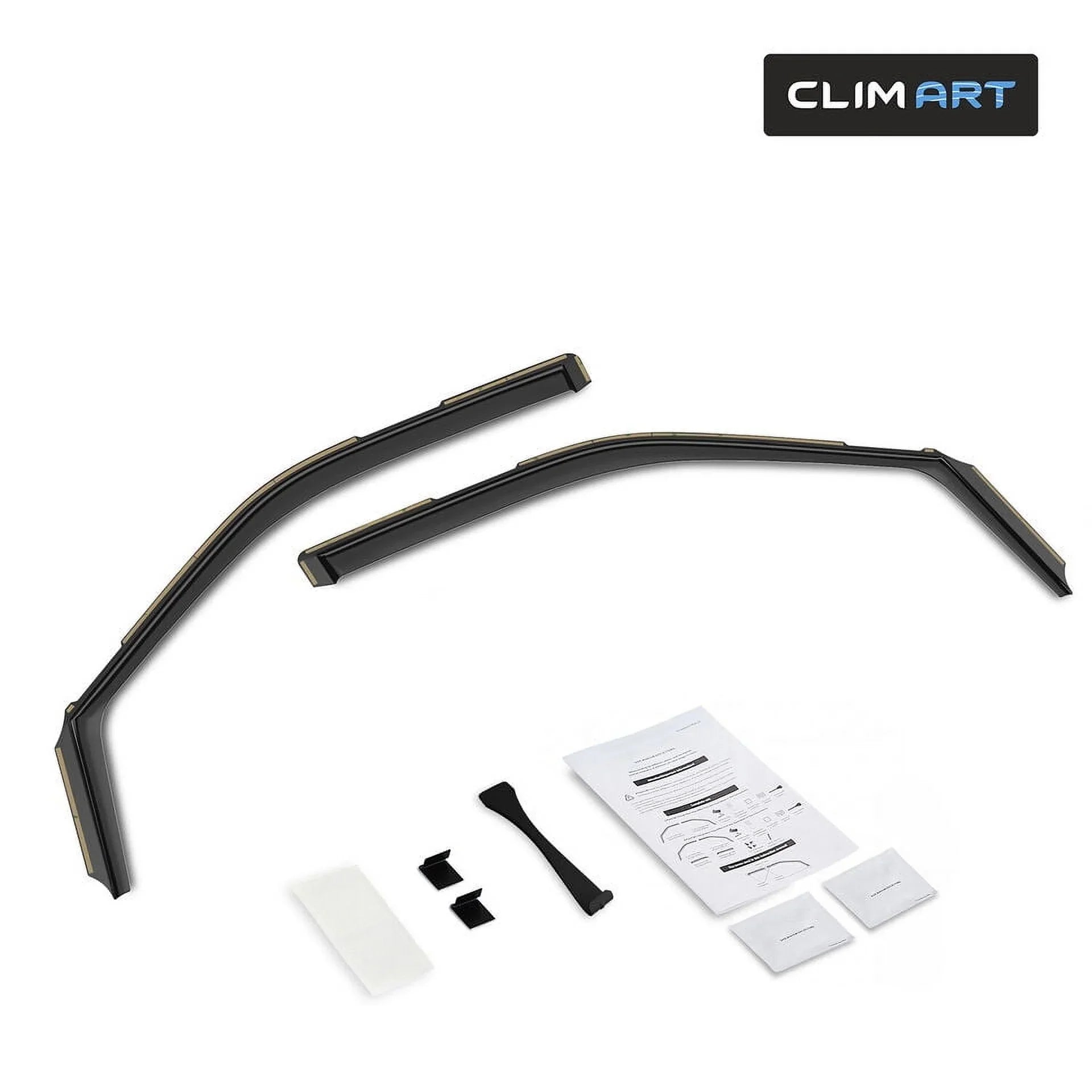 in-Channel Incredibly Durable Rain Guards for Ford  2015-2020 Regular Cab, Original Window Deflectors, Vent Window Visors, Vent Deflector, Dark Smoke Truck Accessories, 2 pcs- 315008LP