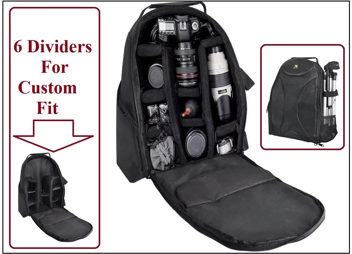 Large Backpack Case Camera Bag For Sony Canon Samsung Nikon Panasonic Pentax Camera Camcorder