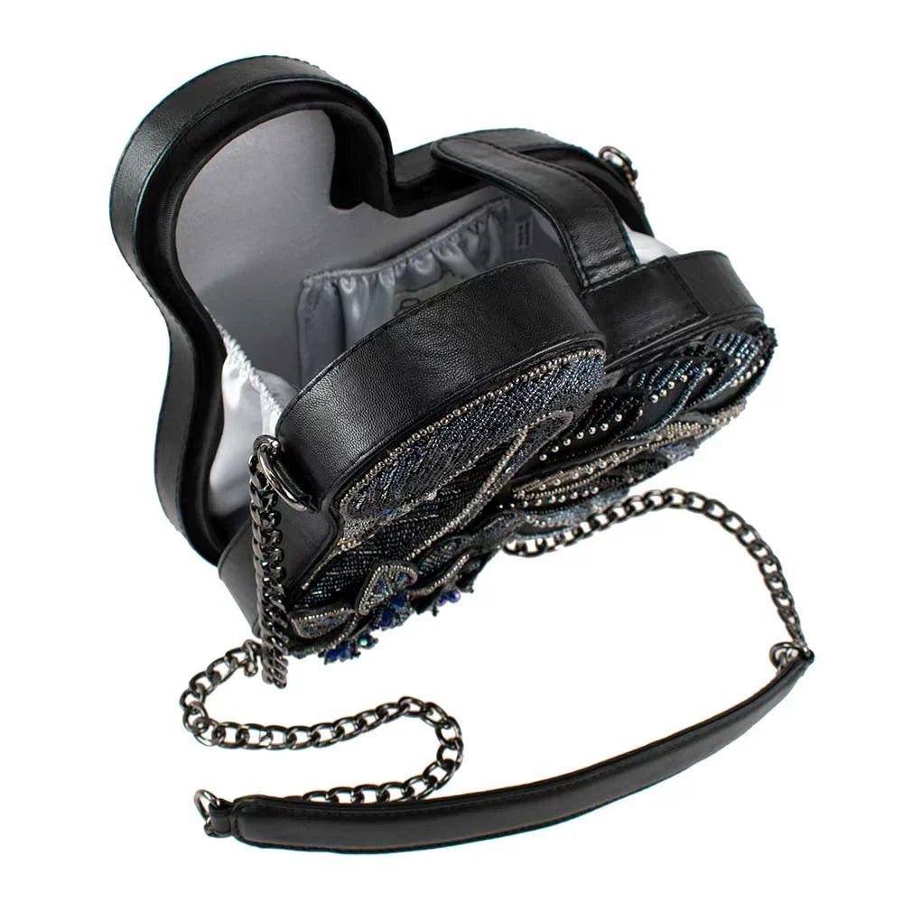 Mary Frances Swanky Swan Black Swanky Swan Crossbody Handbag New