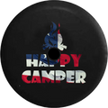 2018 2019 Wrangler  Backup Camera Happy Camper Campfire Waving American Flag Spare Tire Cover for Jeep  33 Inch