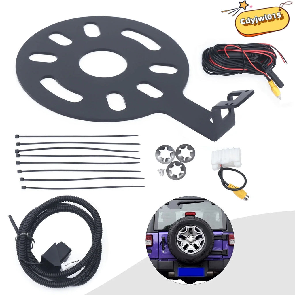 12V Backup Camera Mount Backup Rear View Spare Tire for Jeep Wrangler Jk 2007-2018