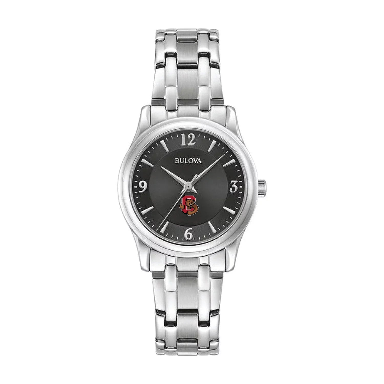 Women's Bulova Black Cornell Big Red Stainless Steel Corporate Collection Watch