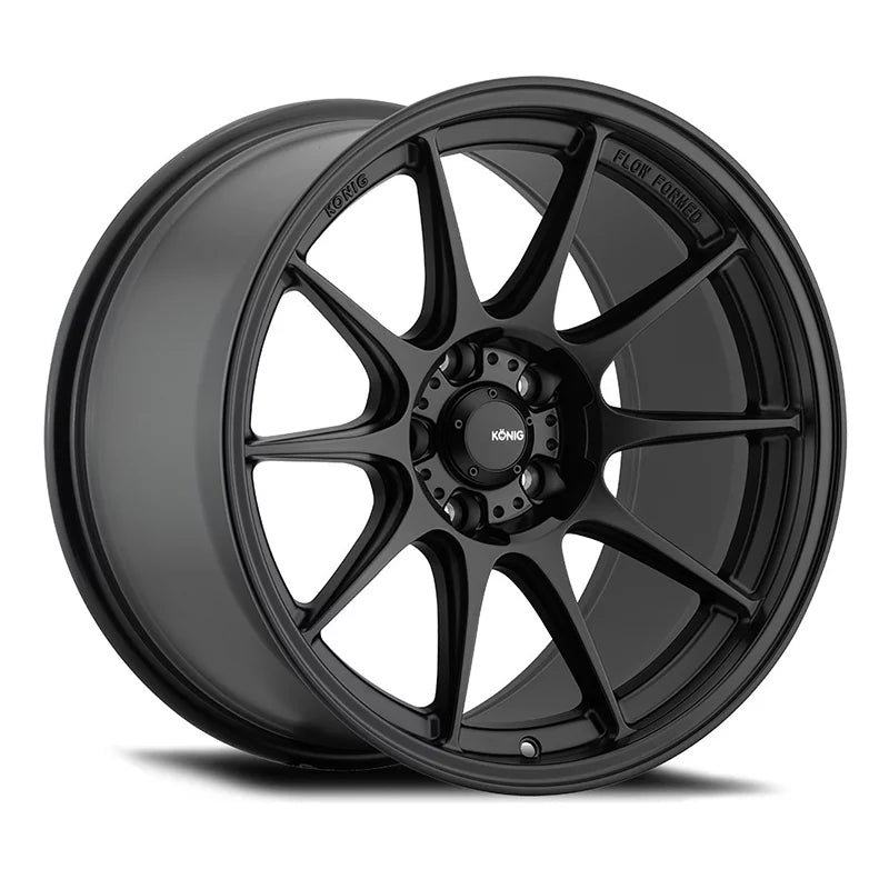 Konig 57B Dekagram 16x8 4x100 +35et Semi-Matte Black Wheel