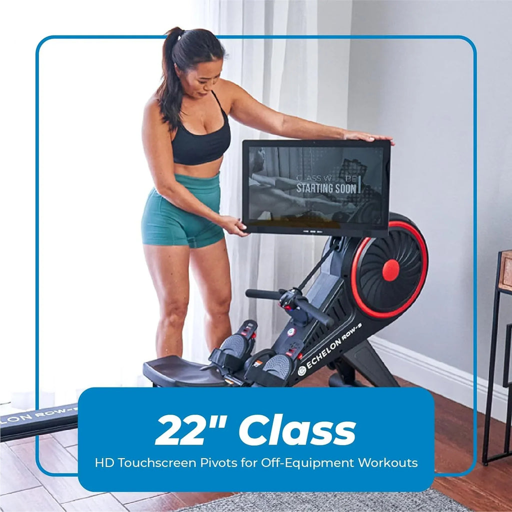 Echelon Row- Smart Rowing Machine with 22"  Rotating Touchscreen + 30-Day Free Membership