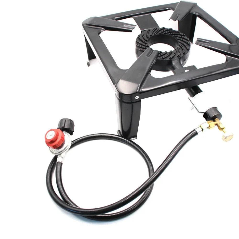 Walmeck Portable Gas Stove , Propane Stove, Cast Iron Camping Stove for Cooking Outdoors