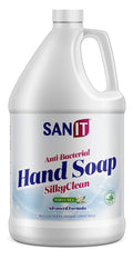 Sanit Silky Clean Antibacterial Liquid Gel Hand Soap Refill - Advanced Formula with Coconut Oil and Aloe Vera - All Natural Moisturizing Hand Wash - Made in , White Tea, 1 Gallon