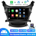 Podofo 2+32G for Hyundai Elantra 2014-2016 Wireless Carplay Android Auto Mirror Link 9'' Touchscreen Car Stereo Radio Android 11 System   Hifi  Bluetooth Usb,  Backup Camera