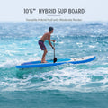 Preenex 10'6" Hybrid Paddle Board for Adults Inflatable  Board w Accessory Set, Blue