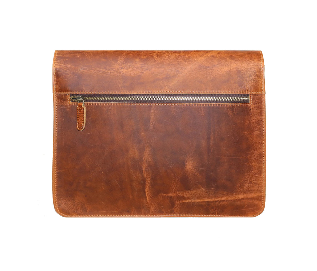 Handmade Leather satchel bag for iPad office briefcase gift for men MacBook bag distressed shoulder bag