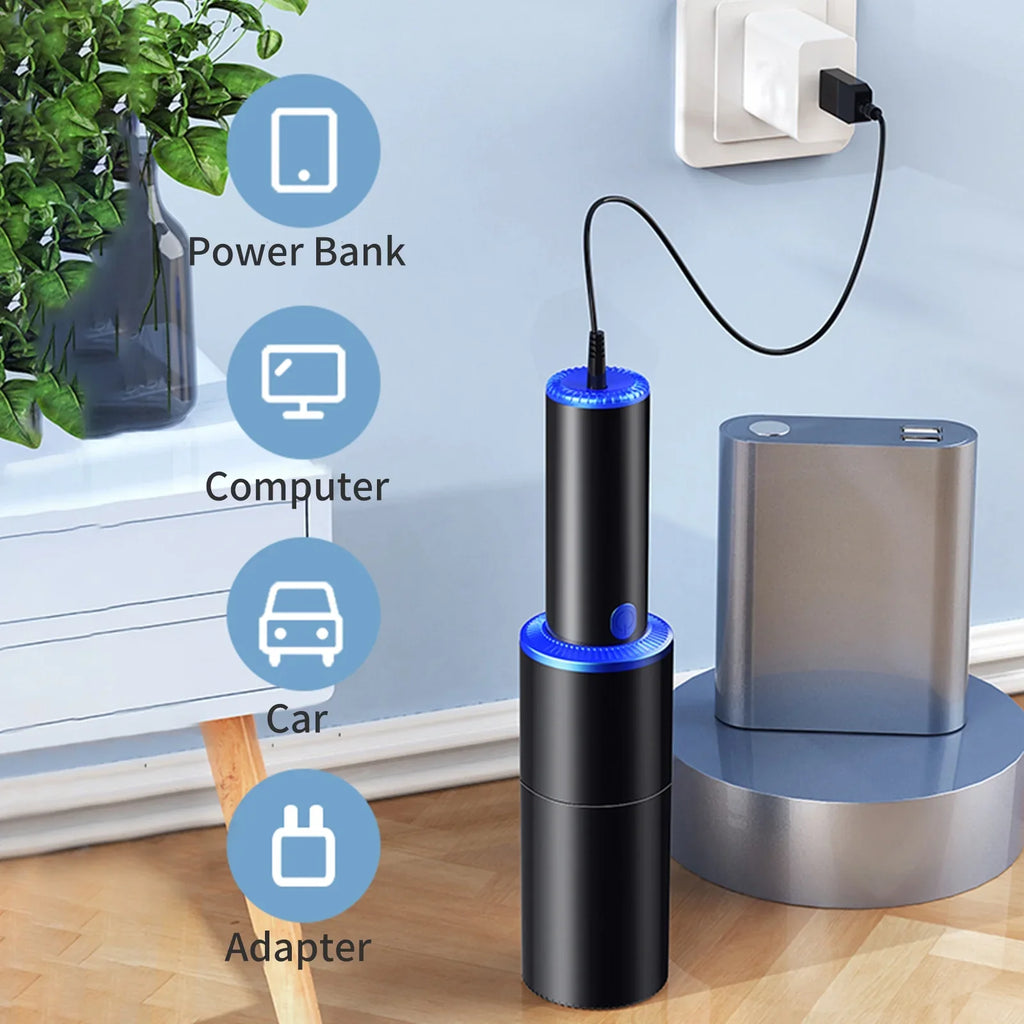 Anself 10000Pa Car Cleaner Portable  Handheld  Cleaner 120W Strong Suction Cleaner for Pet Hair Dust Gravel Cleaning Home Office