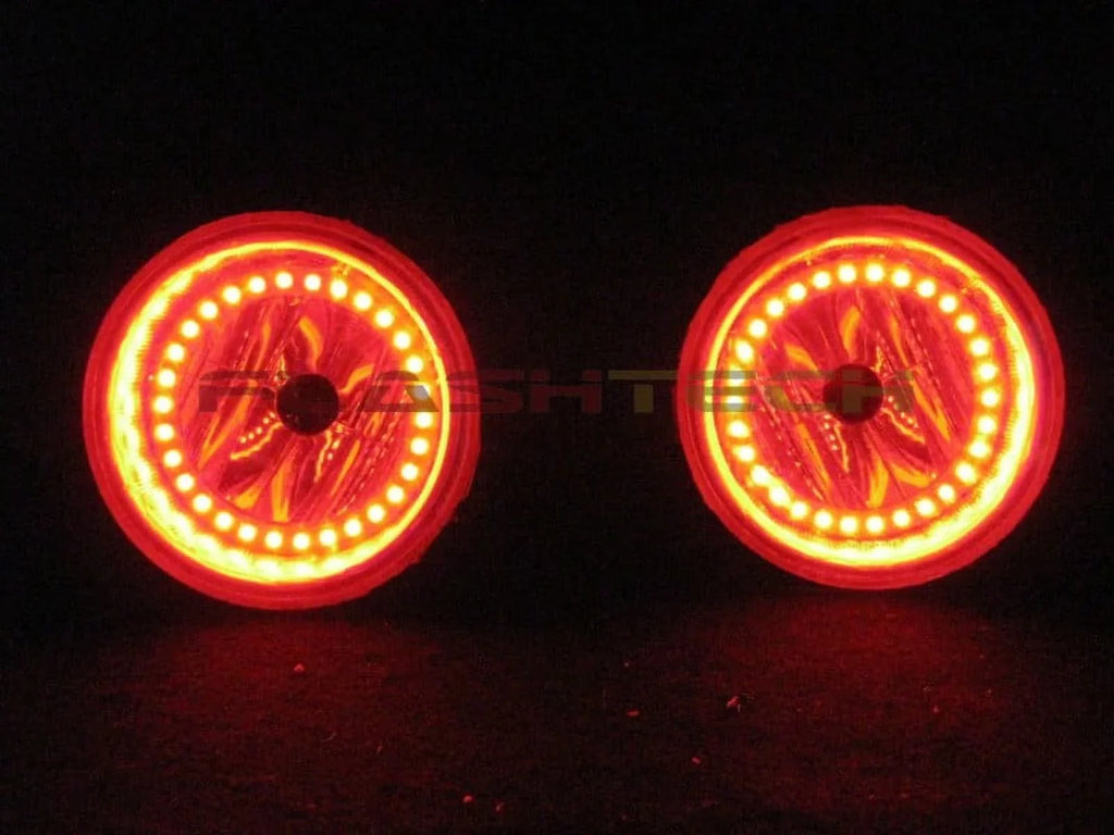 Flashtech   Multi Color Halo Ring Fog Light Kit for Dodge Caliber 07-12 with .3 Fusion Color Change Wifi Remote