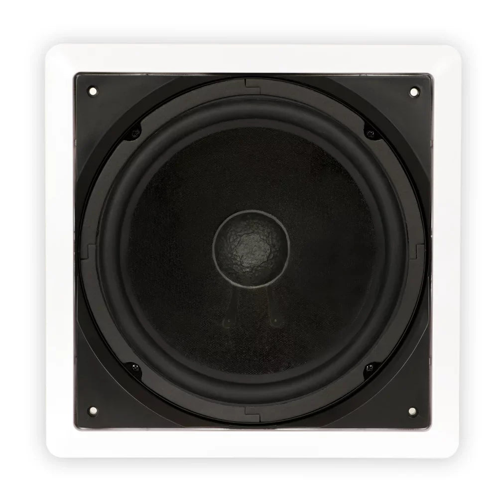 Theater Solutions  Flush Mount 10" Subwoofer Speaker and Amp Set
