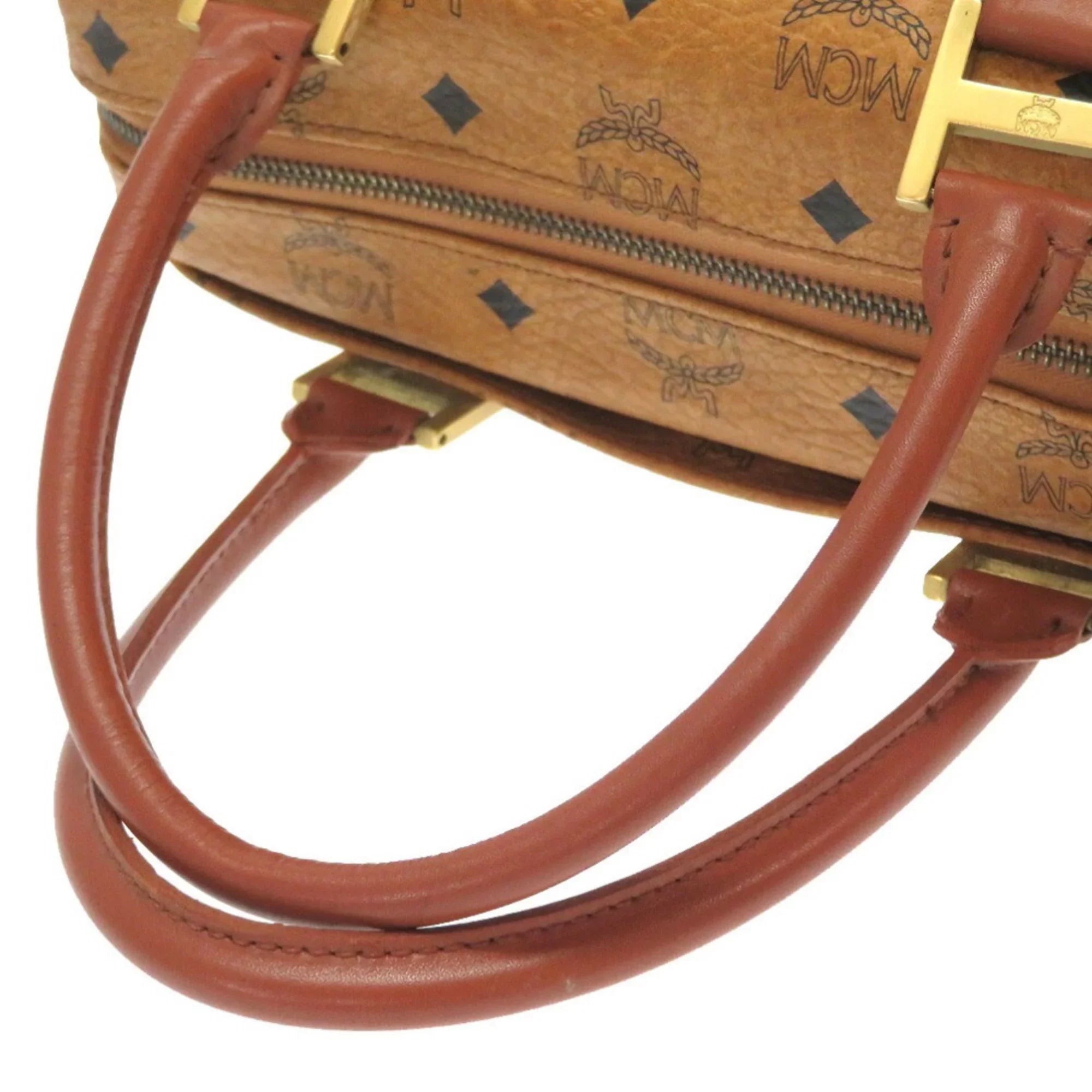 Visetos Brown Canvas Handbag (Pre-Owned)