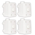 Theater Solutions  Outdoor Volume Controls White Weatherproof 4 Piece Set