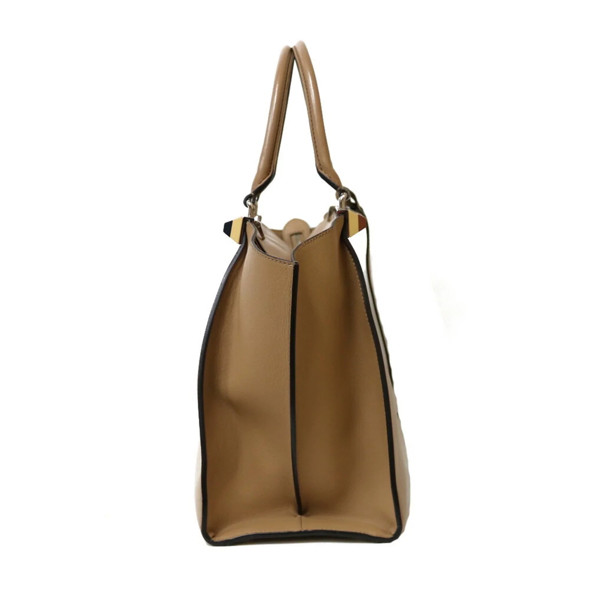 Pre-Owned  Shoulder Bag Trois Heors Beige Women's Leather (Good)