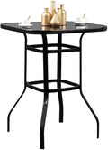 Alcaeus Beautiful Indoor Squire Shape Glass Bar Table