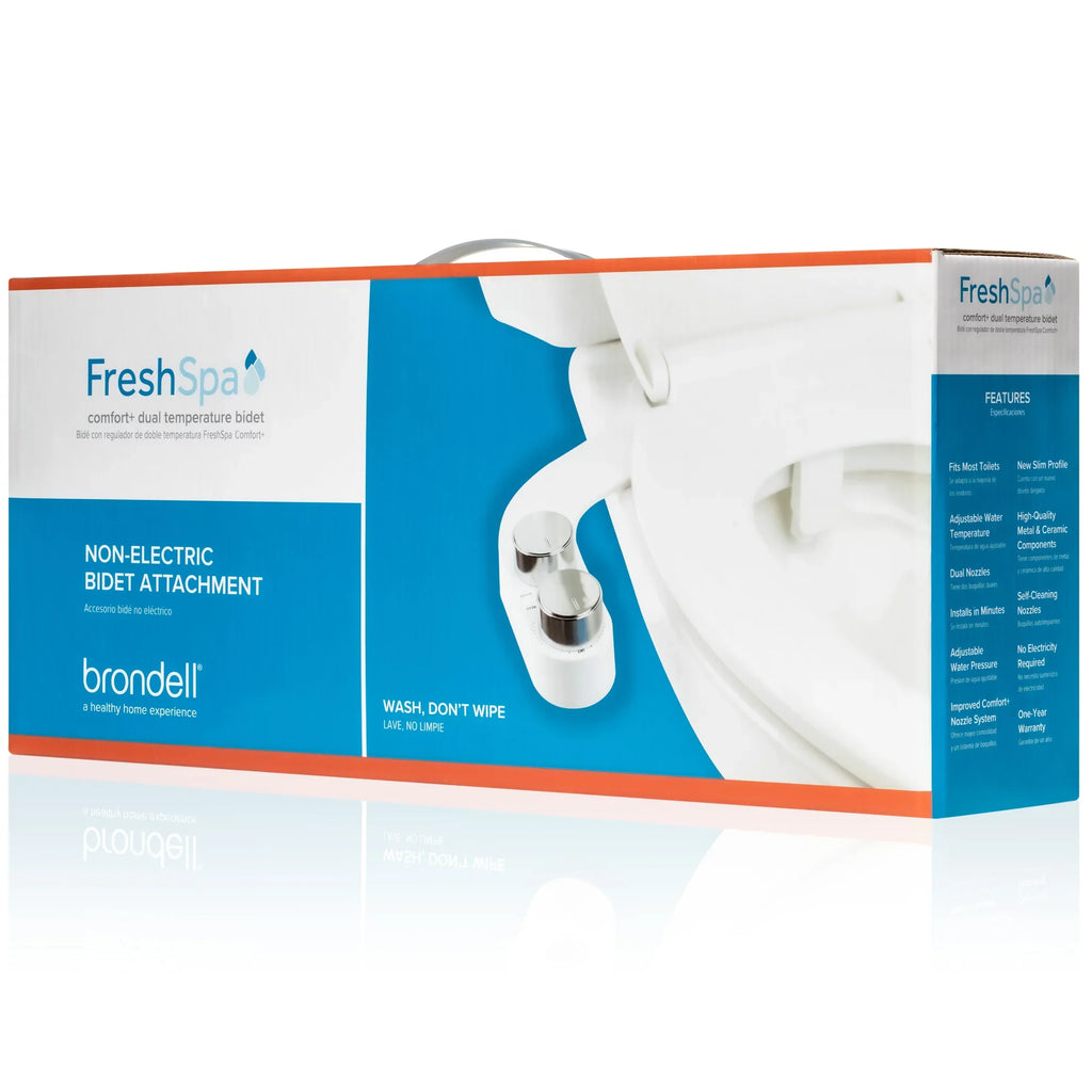 Brondell Freshspa Comfort+ Bidet Attachment Dual Temp Dual Nozzles