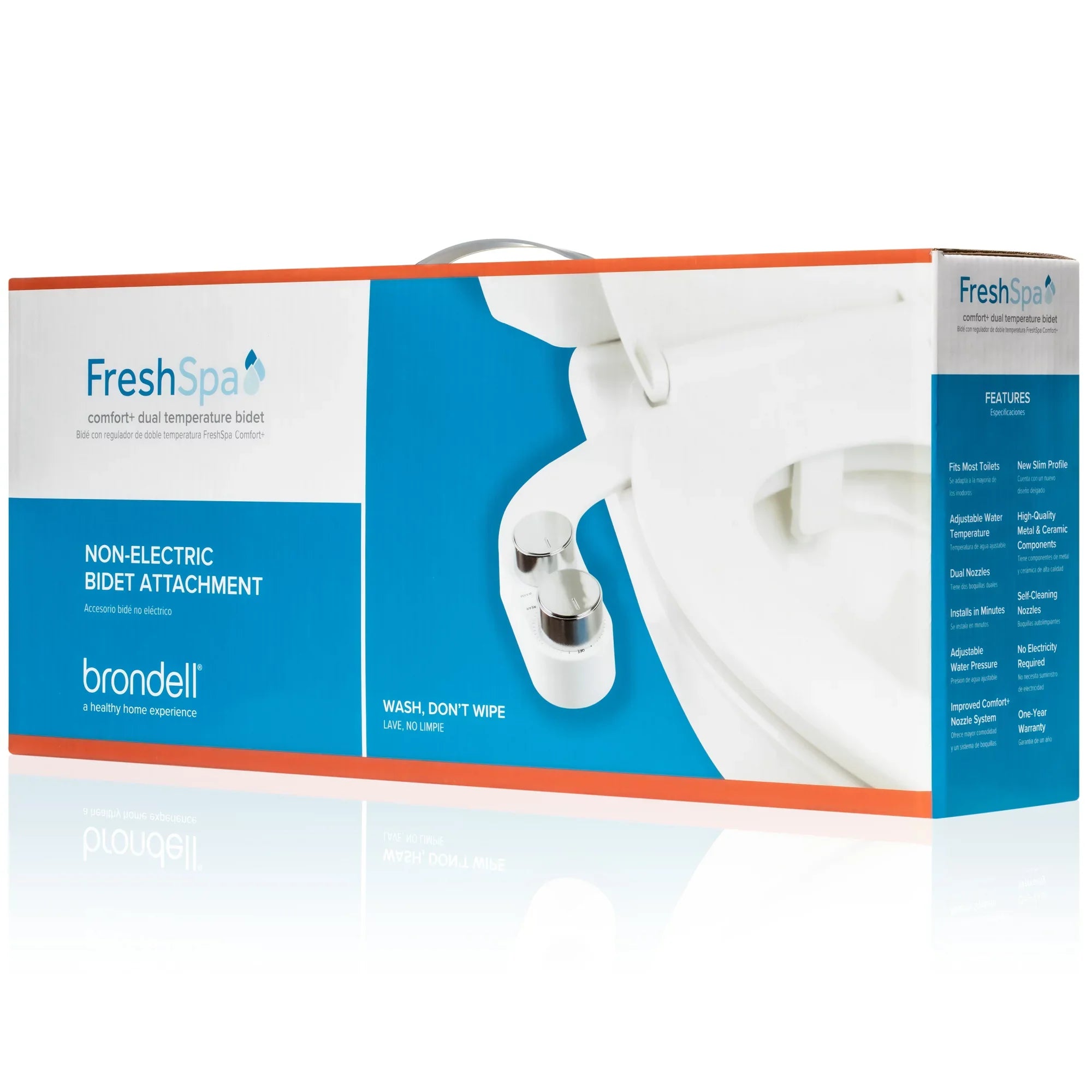 Brondell Freshspa Comfort+ Bidet Attachment Dual Temp Dual Nozzles