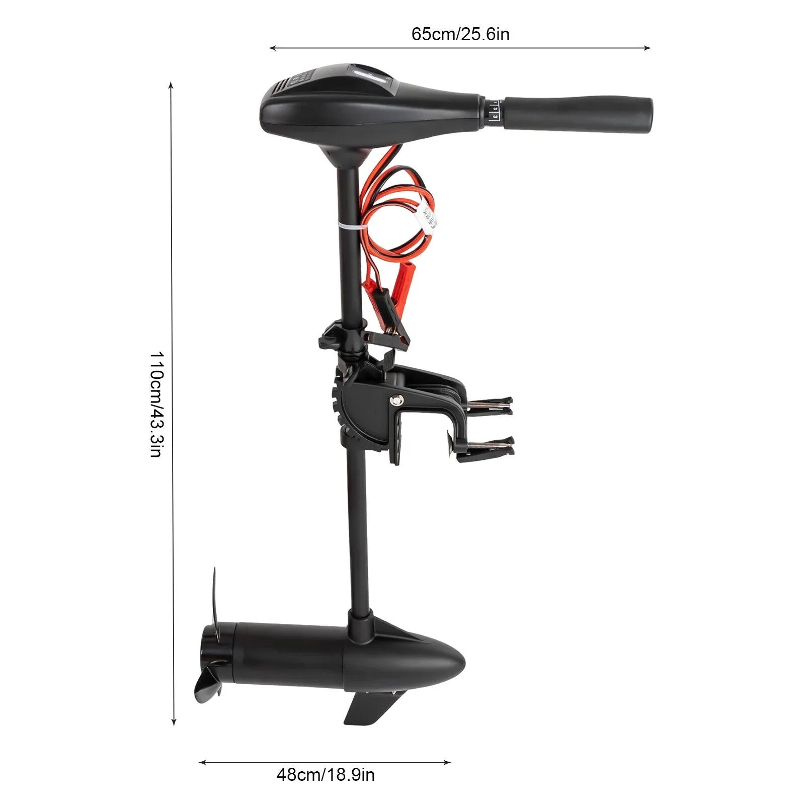 Miumaeov 12V 58LBS Electric Thrust Trolling Motor Outboard Motor Heavy Duty Boat Engine