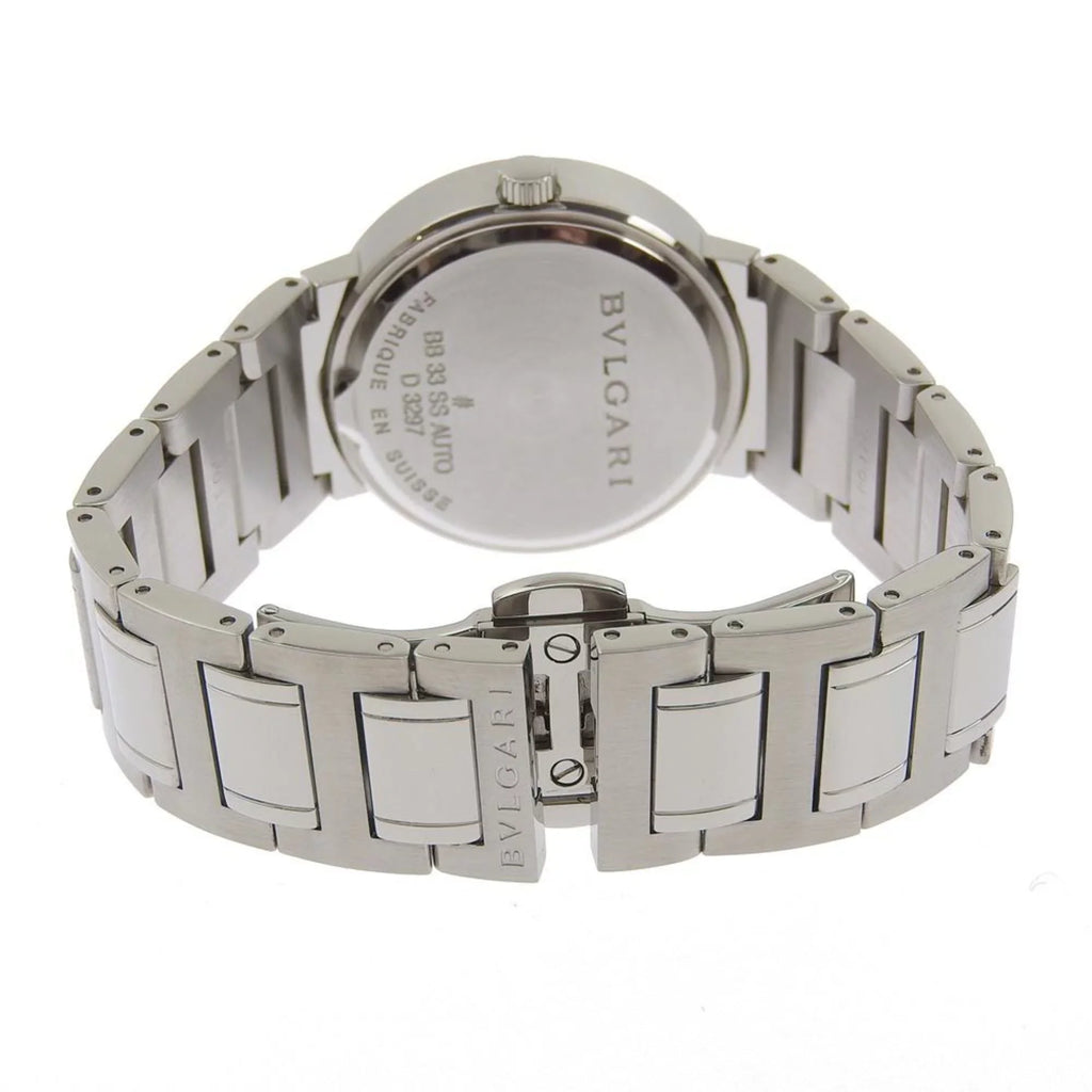 Pre-Owned  Bulgari   stainless steel self-winding boys black dial watch (Good)